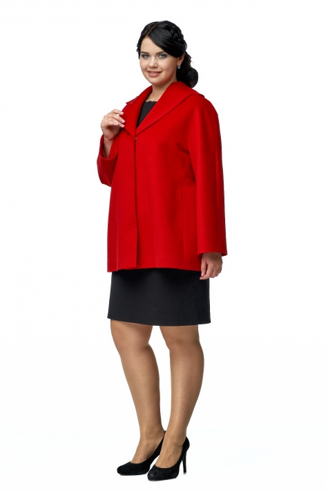 Женское пальто из текстиля с воротником 8002245