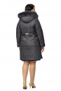 Женское пальто из текстиля с капюшоном, отделка песец 8009969-3