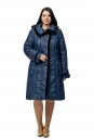 Женское пальто из текстиля с капюшоном, отделка норка 8011143-2