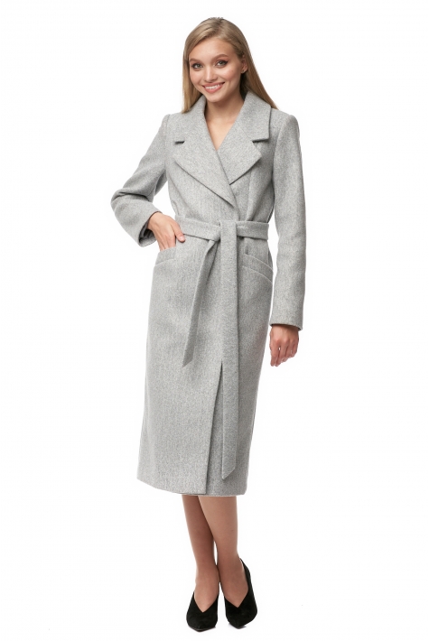 Женское пальто из текстиля с воротником 8012253