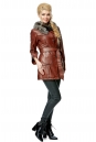 Женская кожаная куртка из натуральной кожи с воротником, отделка чернобурка 8014678-2