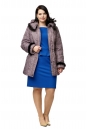 Куртка женская из текстиля с капюшоном, отделка кролик 8014773