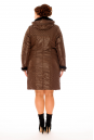 Женское пальто из текстиля с капюшоном, отделка норка 8015924-3