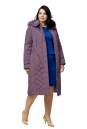 Женское пальто из текстиля с капюшоном, отделка песец 8015978-2