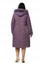 Женское пальто из текстиля с капюшоном, отделка песец 8015978-3