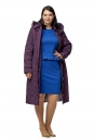 Женское пальто из текстиля с капюшоном, отделка песец 8015979-2