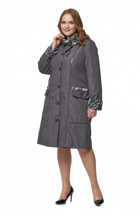 Женское пальто из текстиля с капюшоном 8016196