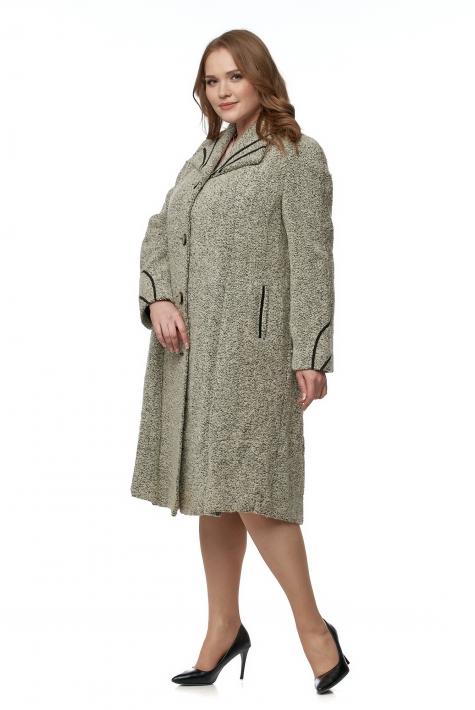 Женское пальто из текстиля с воротником 8016420