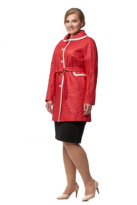Женское пальто из текстиля с воротником 8016703