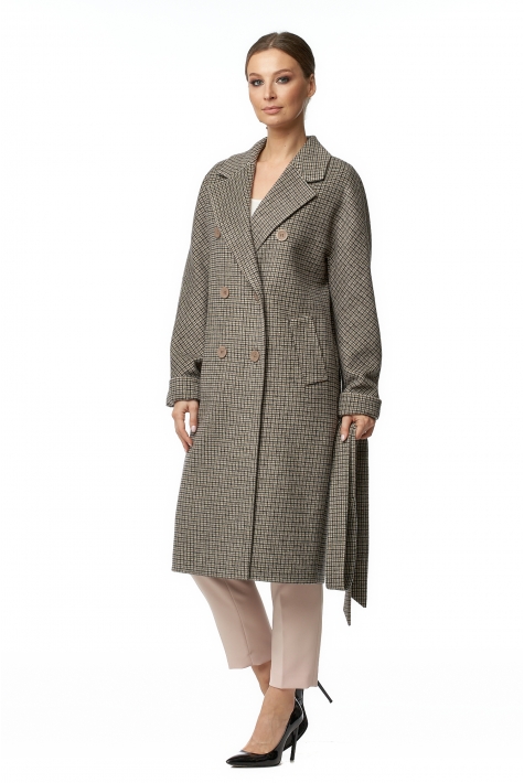 Женское пальто из текстиля с воротником 8017044