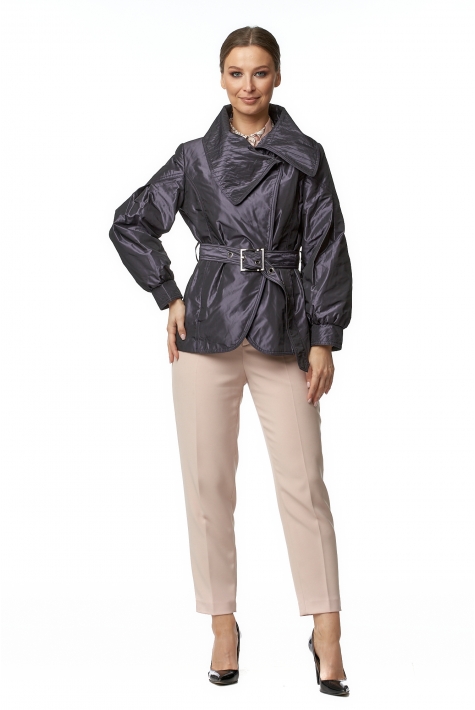 Куртка женская из текстиля с воротником 8017216