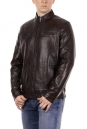 Мужская кожаная куртка из эко-кожи с воротником 8018365-2