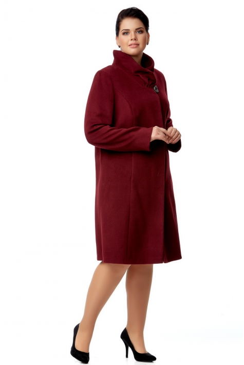 Женское пальто из текстиля с воротником 8020448