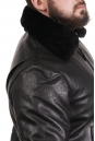 Мужская кожаная куртка из натуральной кожи на меху с воротником 8022759-3