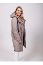 Женское пальто из текстиля с капюшоном 8023439-2