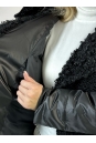 Пуховик женский из текстиля с капюшоном, отделка искусственный мех 8023786-7