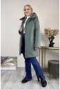 Женское пальто из текстиля с капюшоном 8024072-4