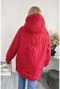 Женское пальто из текстиля с капюшоном 8024100-5