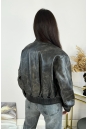 Женская кожаная куртка из натуральной кожи с воротником 8024132-5